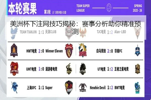 美洲杯下注网技巧揭秘：赛事分析助你精准预测